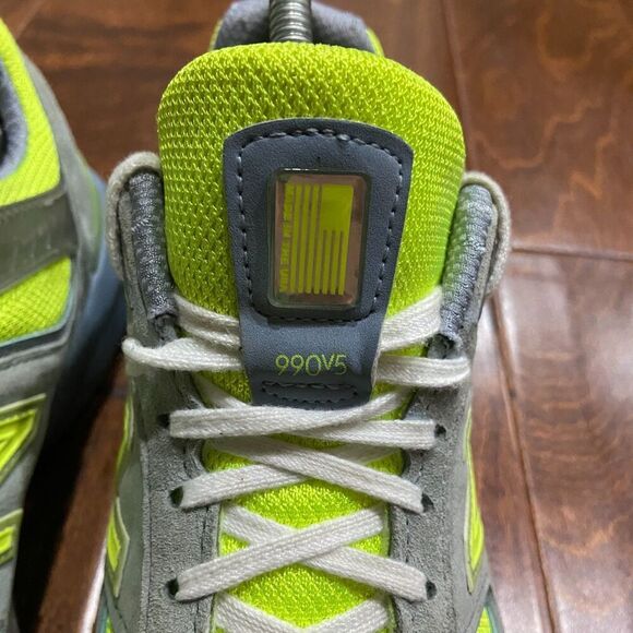 New Balance 990v5 Mi USA Gray Hi Lite Green W990GH5 Women's Sneakers 7.5 - Picture 6 of 9